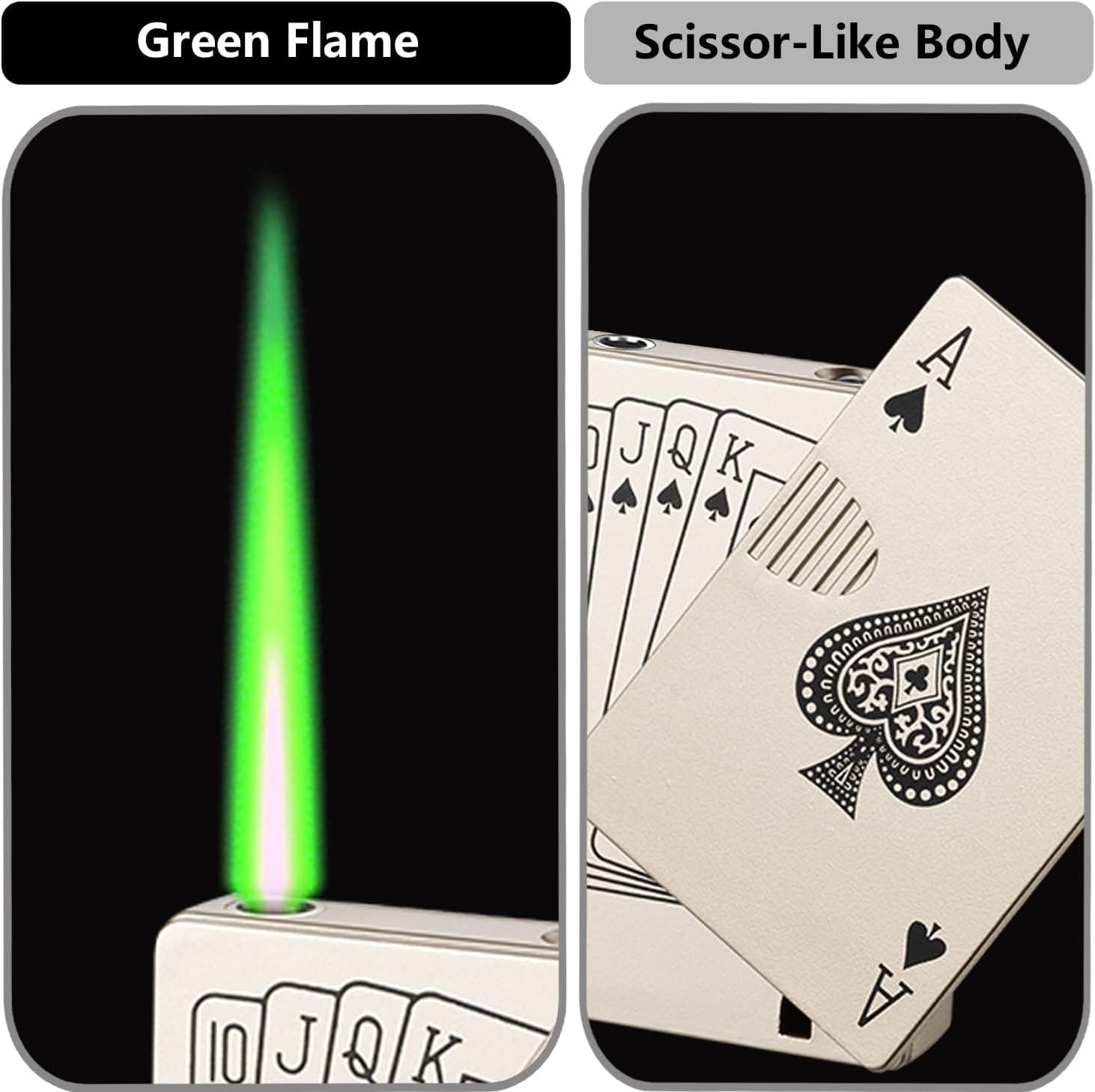 Poker Card Metal Lighter, Creative Jet Flame Pocket Lighter, Windproof Playing Card Lighter, Windproof Outdoor Lighter, Cool Gadget Pocket Lighter, Flame Dazzling Butane Lighter Poker Card Metal Lighter, Creative Jet Flame Pocket Lighter, Windproof Playing Card Lighter, Windproof Outdoor Lighter, Cool Gadget Pocket Lighter, Flame Dazzling Butane Lighter